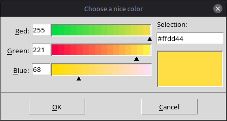 `Tk_chooseColor` dialog